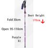 5-Section Outdoor Fold Trekking Pole Camping Portable Walking Hiking Stick for Nordic Elderly Telescopic