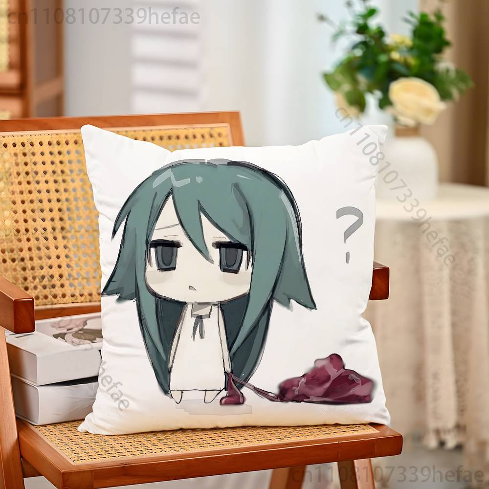 The SSong Of SSaya Funny Pillow Case Antidustmite Pillowcase Invisible Zipper Silky Short Plush Sofa Cushion Cover