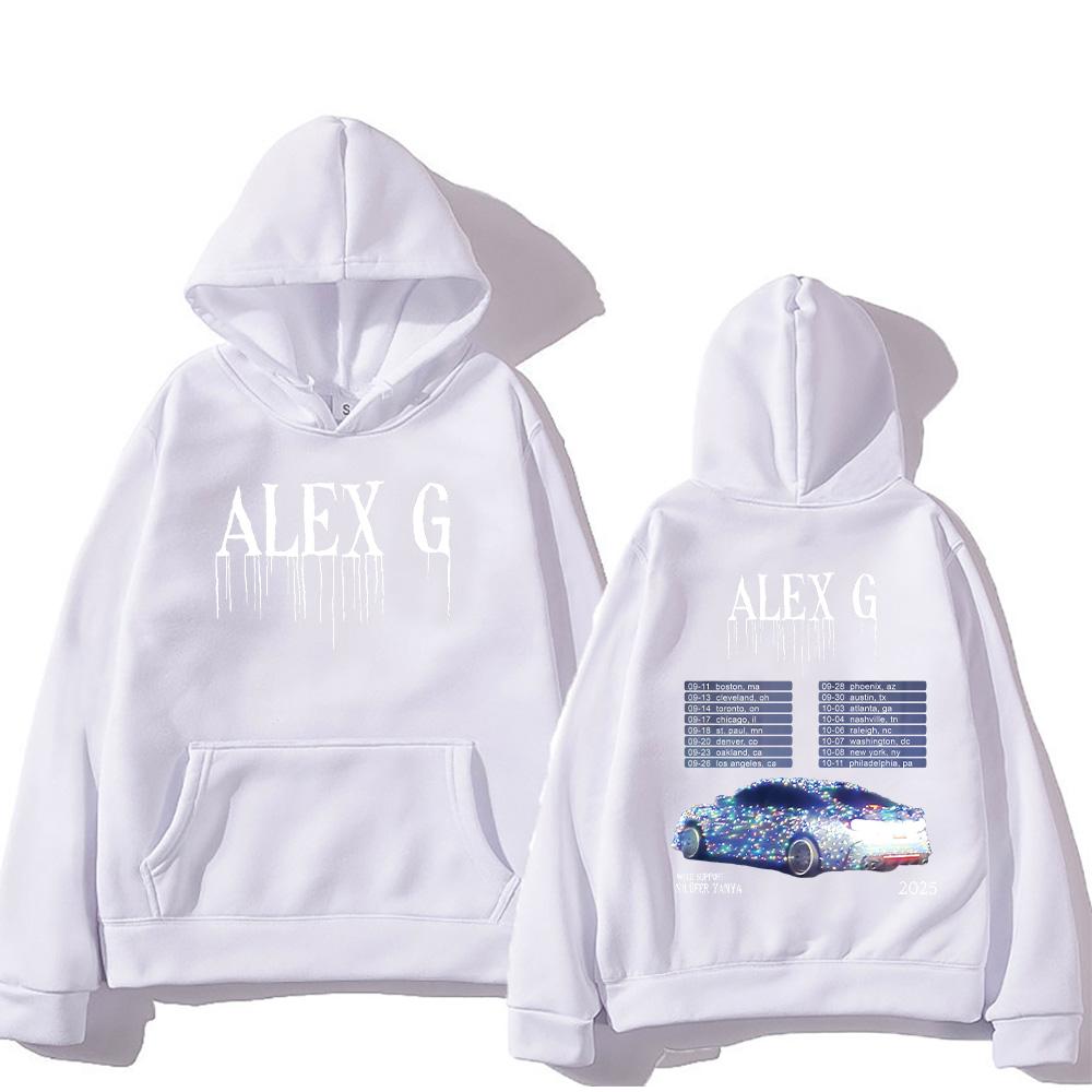 Худи Alex G Artist Модные толстовки Alex G Tour для женщин и мужчин, повседневная флисовая одежда, худи с графикой с двух сторон, Y2K