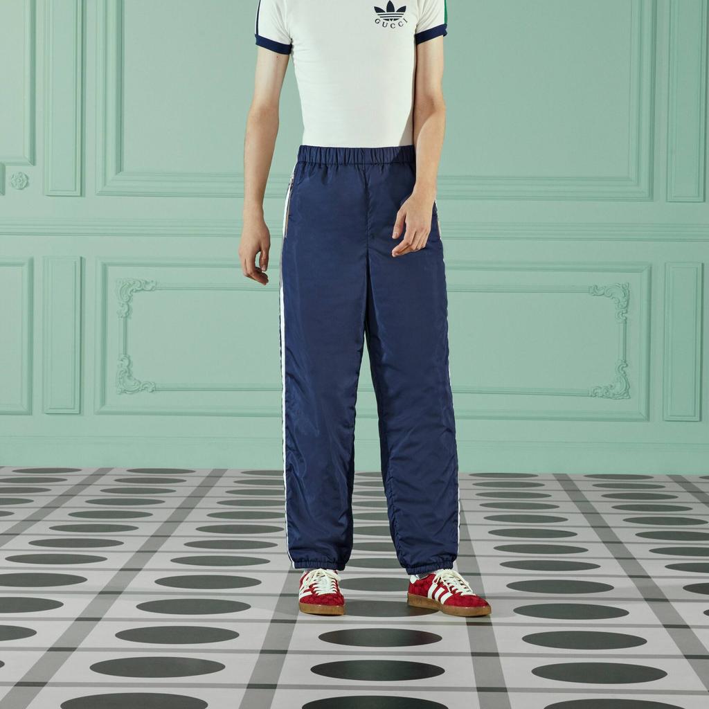 Gucci X Adidas Originals Повседневные брюки Мужские Синие 722270-ZALCQ-4348