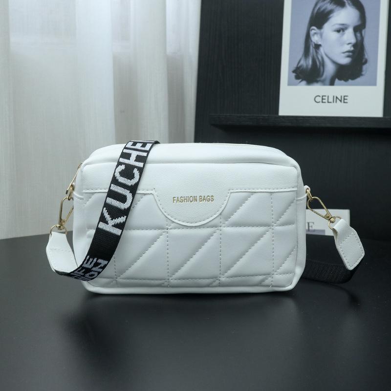 Новая персонализированная маленькая квадратная сумка, модная одноплечевая сумка для мобильного телефона, широкий плечевой ремень с надписью и женская сумка-мессенджер.