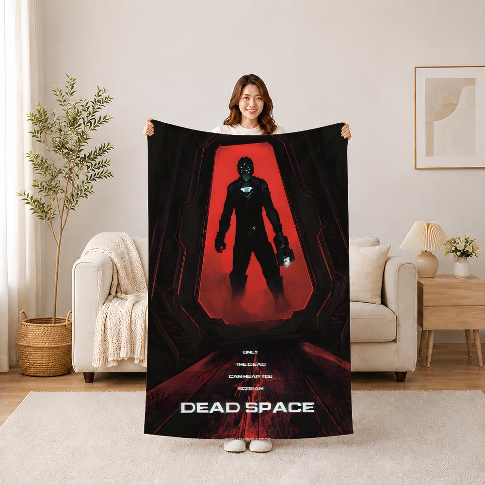 Плед-шаль из фланели Dead Space для лета, антистатический, моющийся, для автомобиля, офиса, детского сна