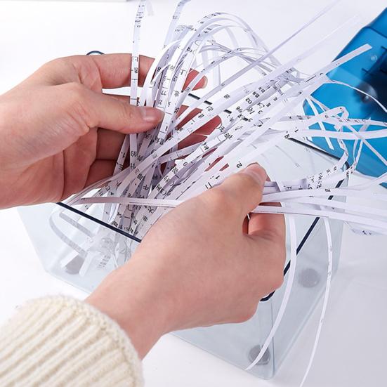 Ручной измельчитель бумаги Портативный большой емкости Прозрачный видимый противоскользящий мини-ручной инструмент для измельчения бумаги формата А4 Товары для домашнего офиса