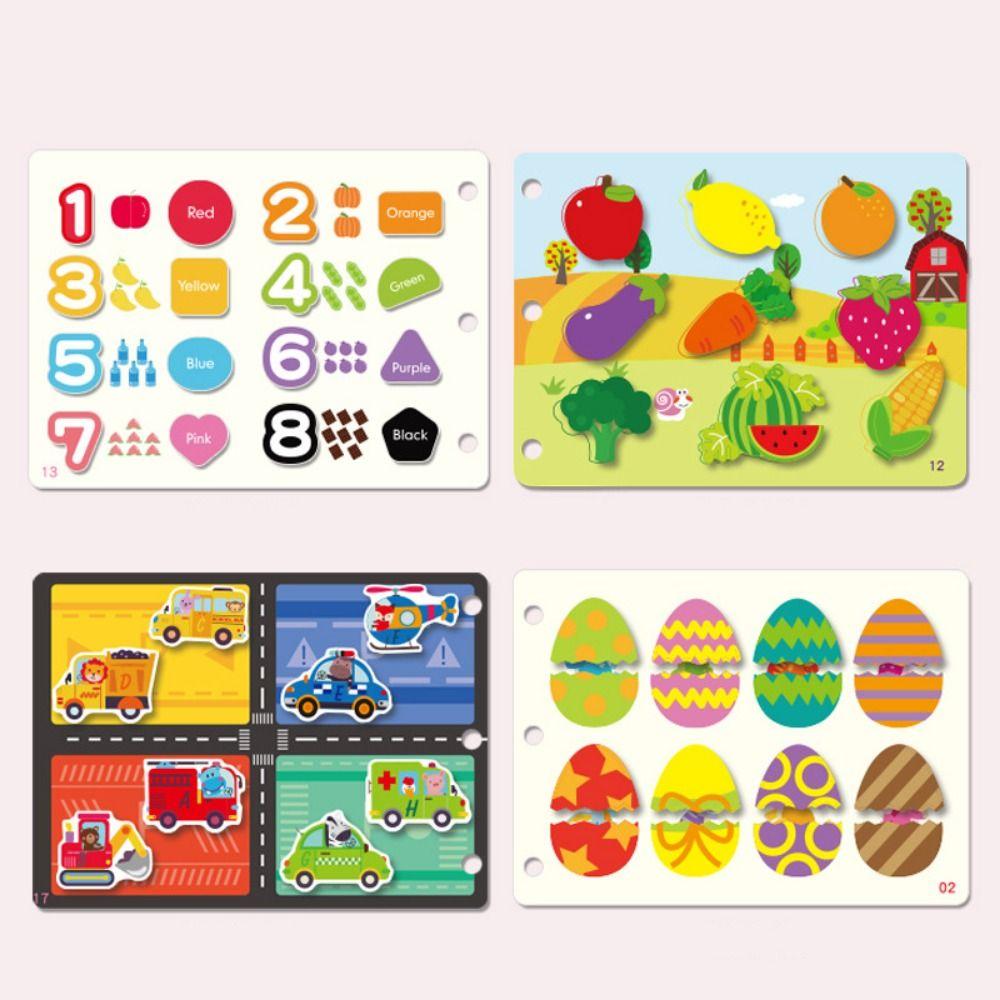 Handmade Montessori Quiet Busy Book Repeated Pasting Animals Sticker Book  Toddlers