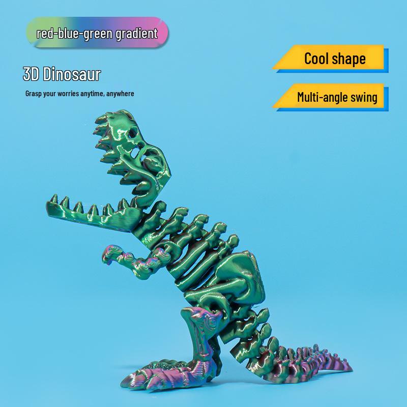 Игрушка Яйцо Череп Ти-Рекса с Шелковым Градиентом, Напечатанная на 3D-принтере, для Детей, Домашний Декор