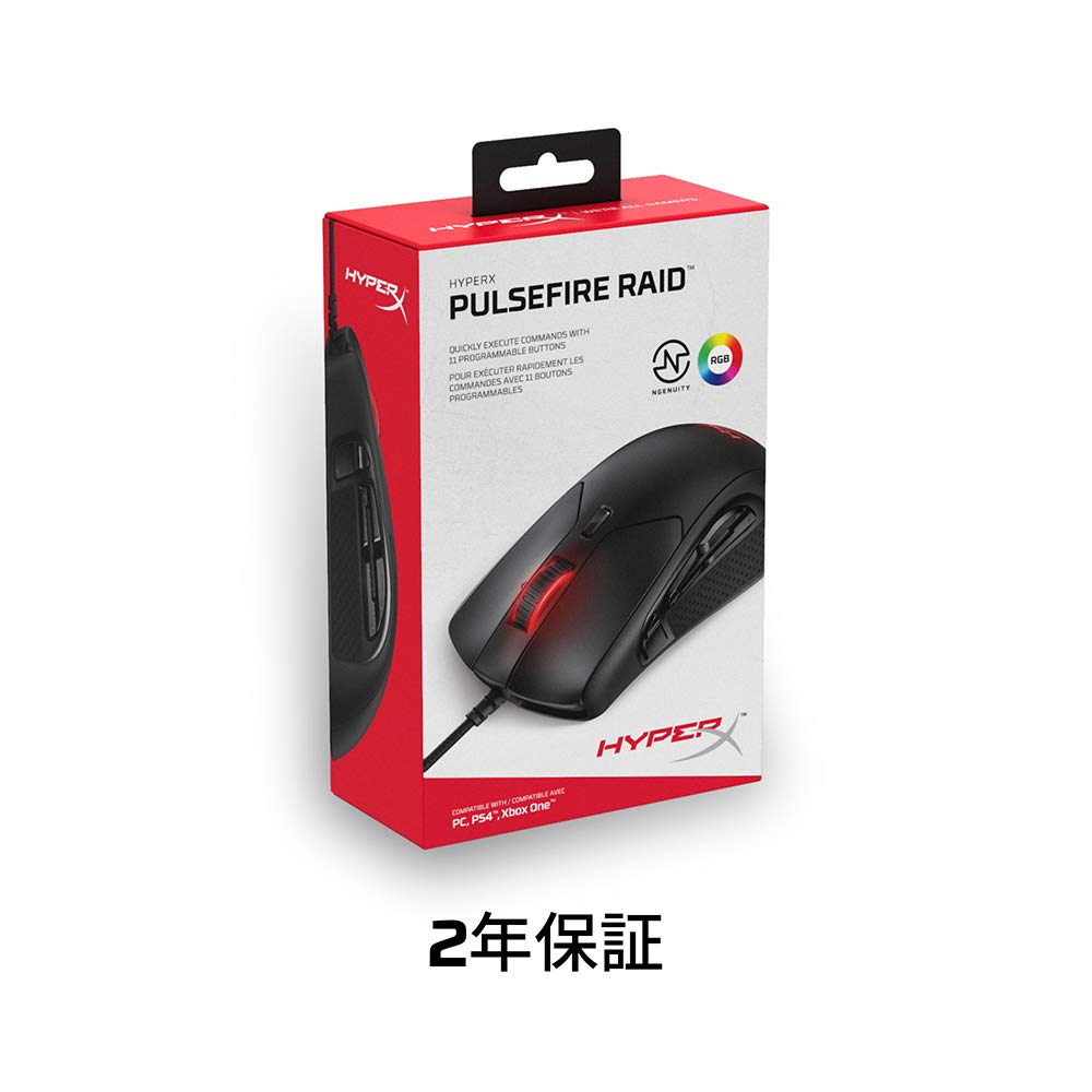 Игровая мышь HyperX RGB Pulsefire Raid для геймеров Оптическая DPI Регулируемый переключатель Omron 2 года гарантии HX-MC005B (4P5Q3AA)