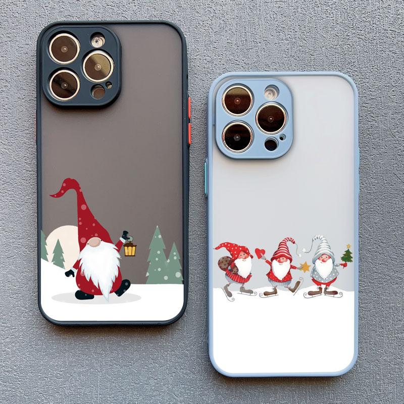 Новогодний Чехол для Телефона Санта-Клаус для IPhone 14 13 12 11 Pro Max Mini 15 Pro Max XS XR X 15 14 8 7 Plus Милые Задние Крышки