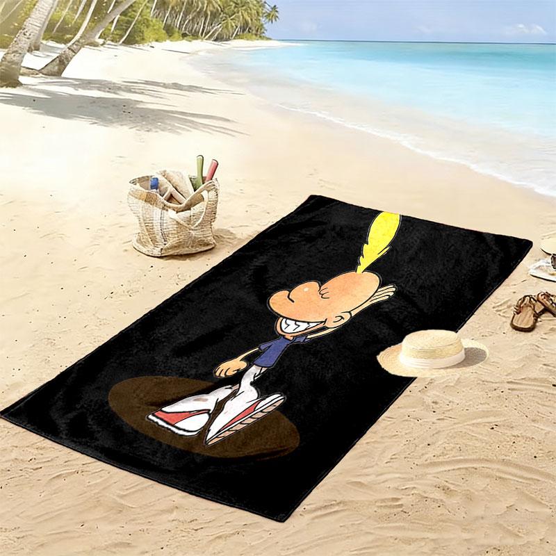 Titeuf Print Beach Towel, Large Soft Quick Dry Towel for Beach Camping Swimming