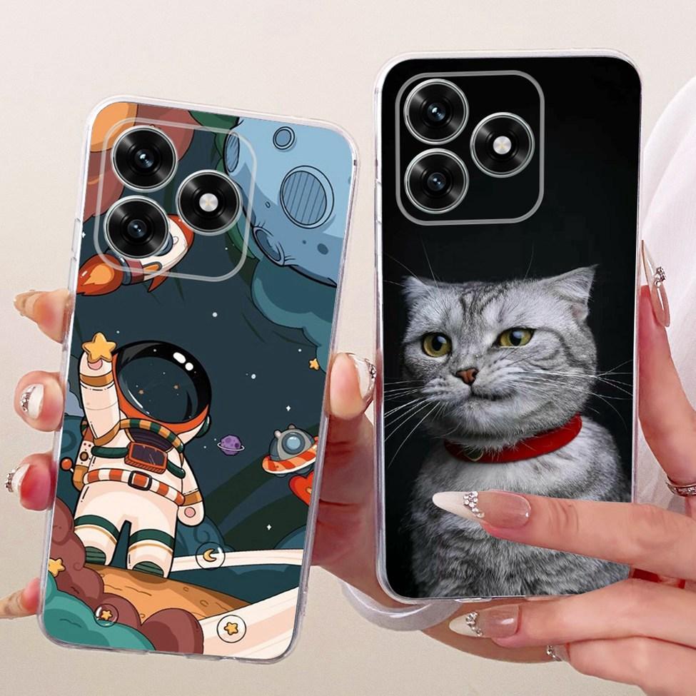 Case For Honor X5C Plus Cover Transparent Luxury Cute Cat Fashion Butterfly Cool Painted Casing For Honor X5cPlus