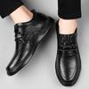 Мужские туфли из натуральной кожи, мужские туфли на шнуровке, мужская удобная деловая обувь 2024 года, классические мужские туфли, свадебные мужские прогулочные туфли