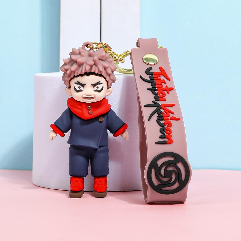 Jujutsu Kaisen 3D Silicone Keychain Set Anime Characters Gojo Yuji Itadori Megumi Fushiguro Keychain Bag Charm Backpack Pendant