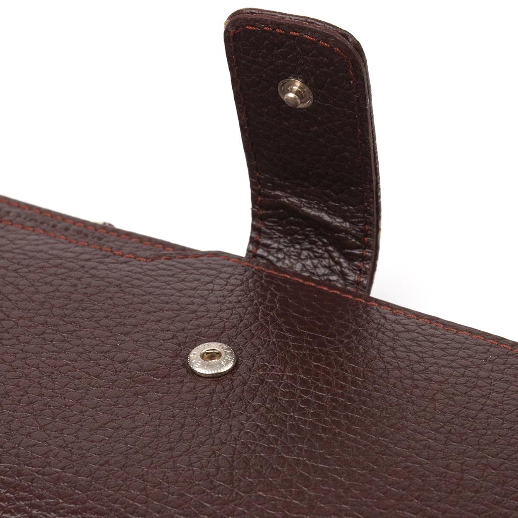 Стильный Женский вертикальный кошелек из натуральной кожи CANPELLINI Wallet 21642 Коричневый
