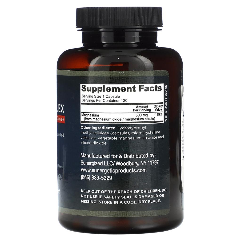 Магниевый комплекс, 500 мг, 120 капсул