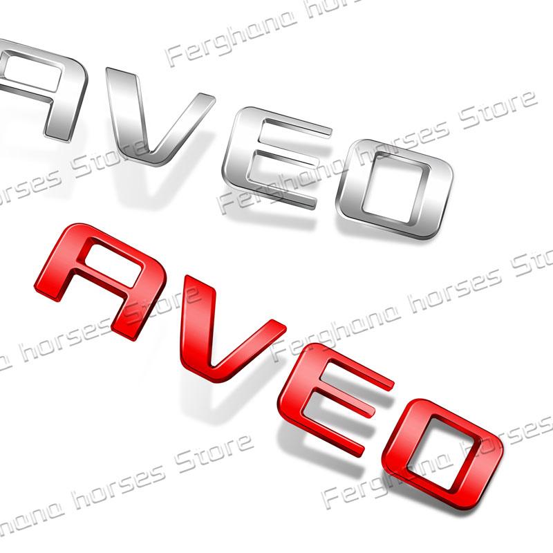 For Chevrolet Aveo Letter Logo Emblem Car Rear Trunk Body Badge Tailgate Decoration Car Styling Accessories