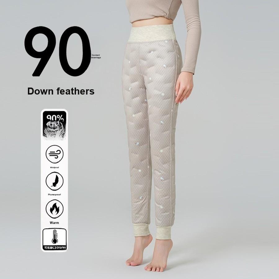 Women's Ultra-Thick Down Thermal Pants for Cold Weather