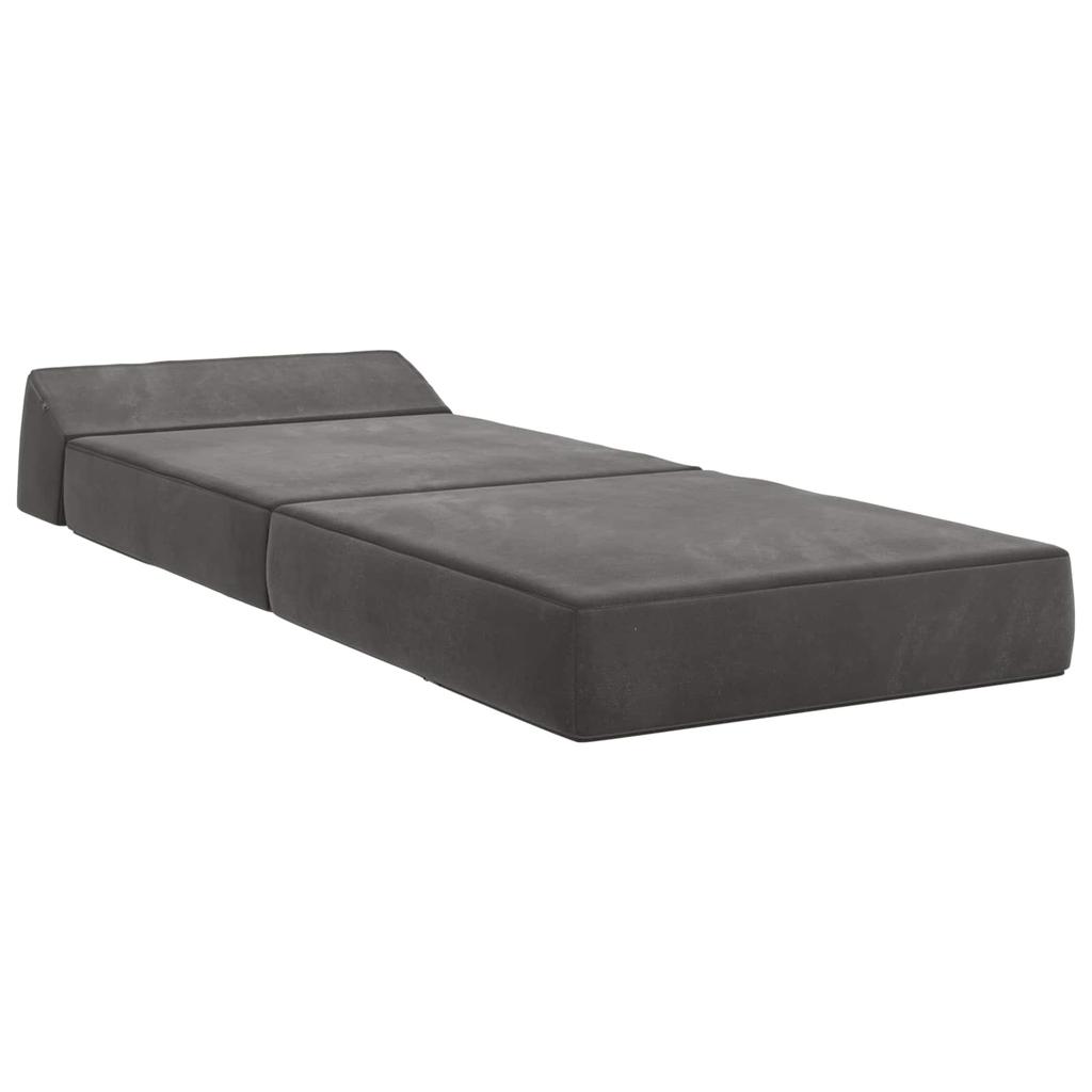 Folding Sofa Bed Dark Gray 60 x 70 x 41 cm Fabric