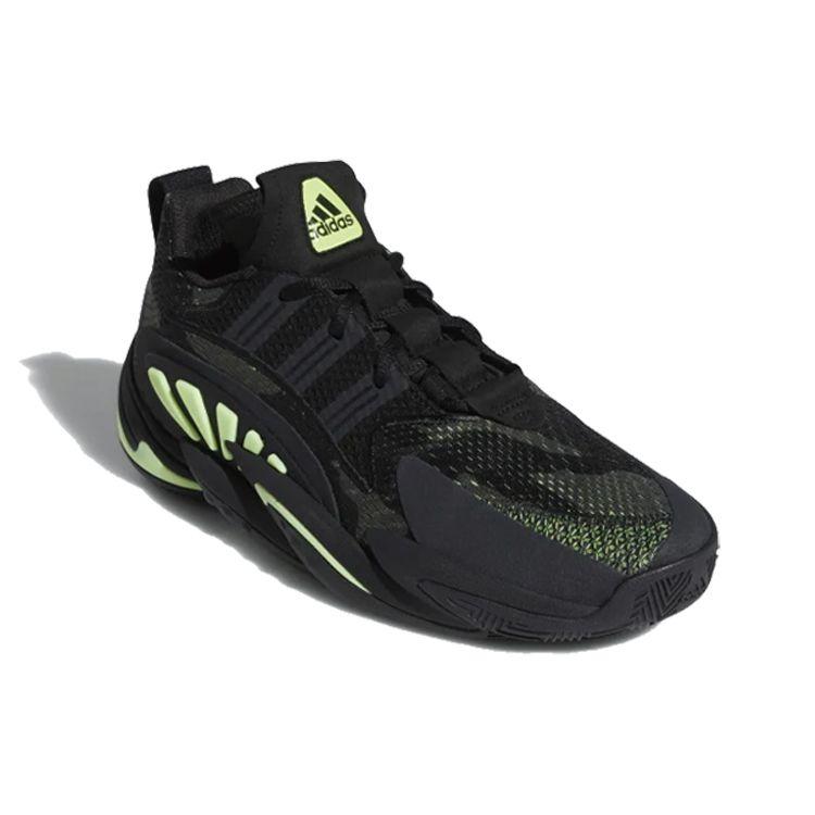 Adidas Originals Crazy BYW X 2.0 Синтетическая кожа Спортивная Амортизация Низкий верх Обувь для образа жизни Унисекс Кроссовки Черный Зеленый EE6012