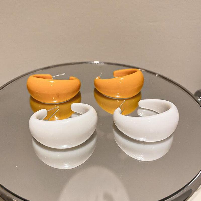 Модные акриловые серьги-кольца для женщин, С-образная серьга, большая круглая, простая, эффектная серьга, дикие украшения MIT