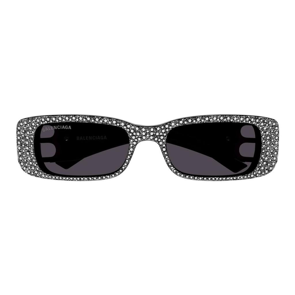 Balenciaga Шикарные Авангардные Крутые Прямоугольные Солнцезащитные Очки Женские Солнцезащитные Очки Черные BB0096S-013