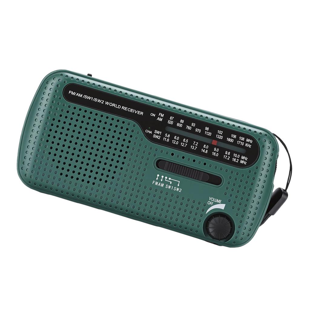 Портативное солнечное радио NOAA, радио на ручной рукоятке AM FM Shortwave, аварийное радио со светодиодным фонариком