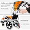 Portable Wheelchair Scooter Small Simple Folding Lightweight Inflatable Travel Elderly Trolley Foldable Armrest 20 Inch Large Tire