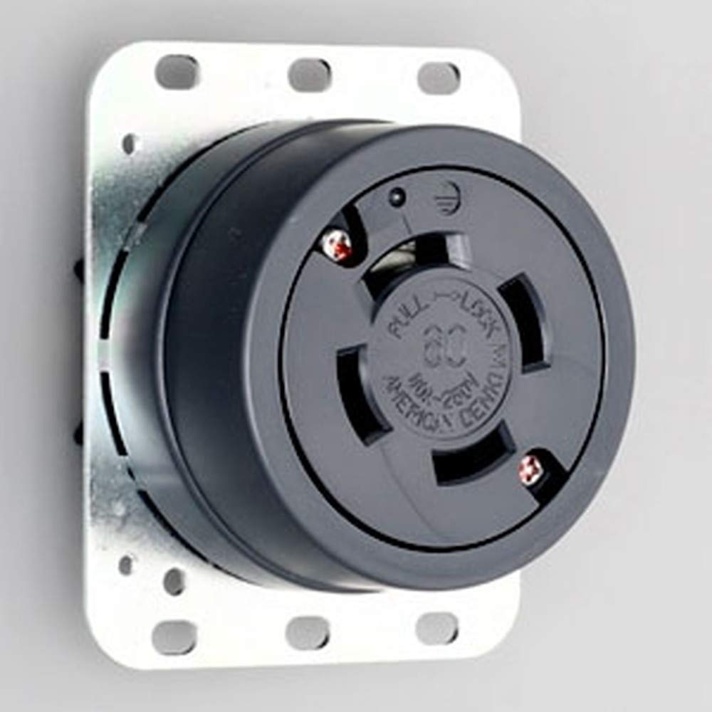 American Denki 4620, 3-Pin Grounded 60A 250V Recessed Outlet