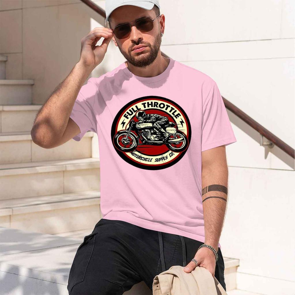 Full Throttle Cafe Racer R Printed Tshirt Unisex Fashion Casual Short Sleeve Loose Tshirt Summer Loose Tees 2026 New Model