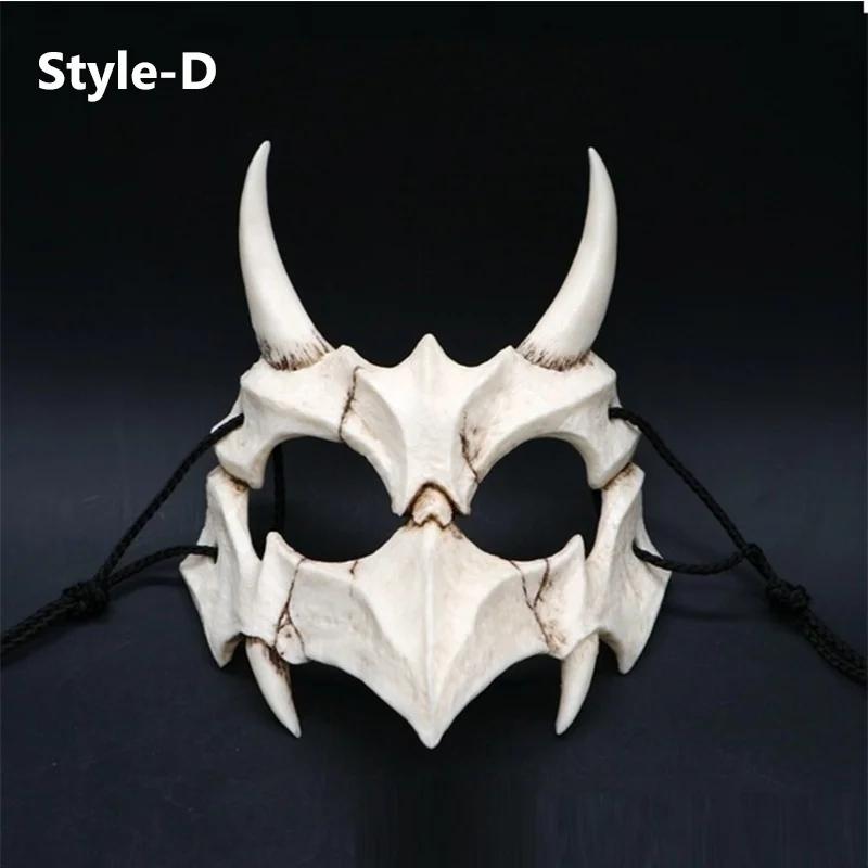 Halloween Dragon God Long Teeth Demon Cosplay Mask Eco-friendly Animal Theme Party Animal Skull Mask Halloween Props Accessor