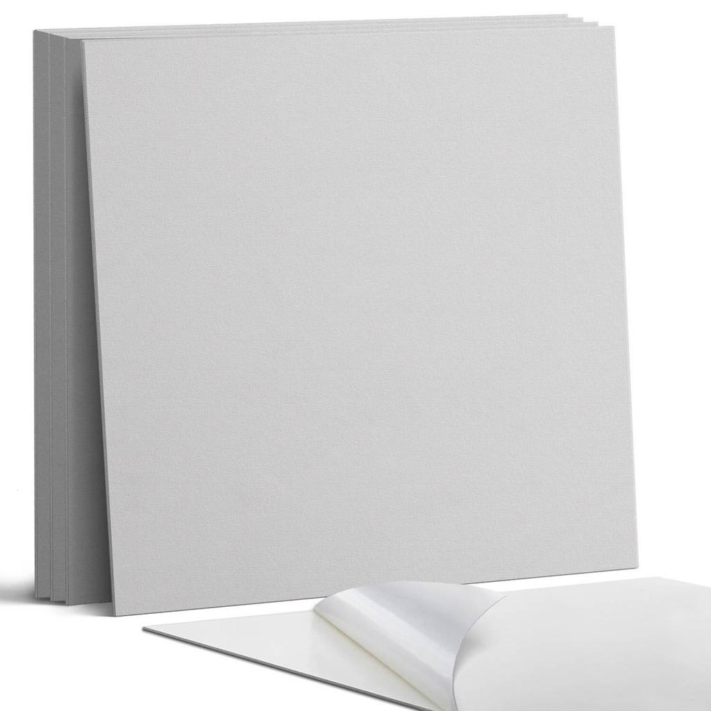 Kafelki Winylowe Z Wzorem Do Salonu Samoprzylepne Kolor Szary 4X50X50 Cm