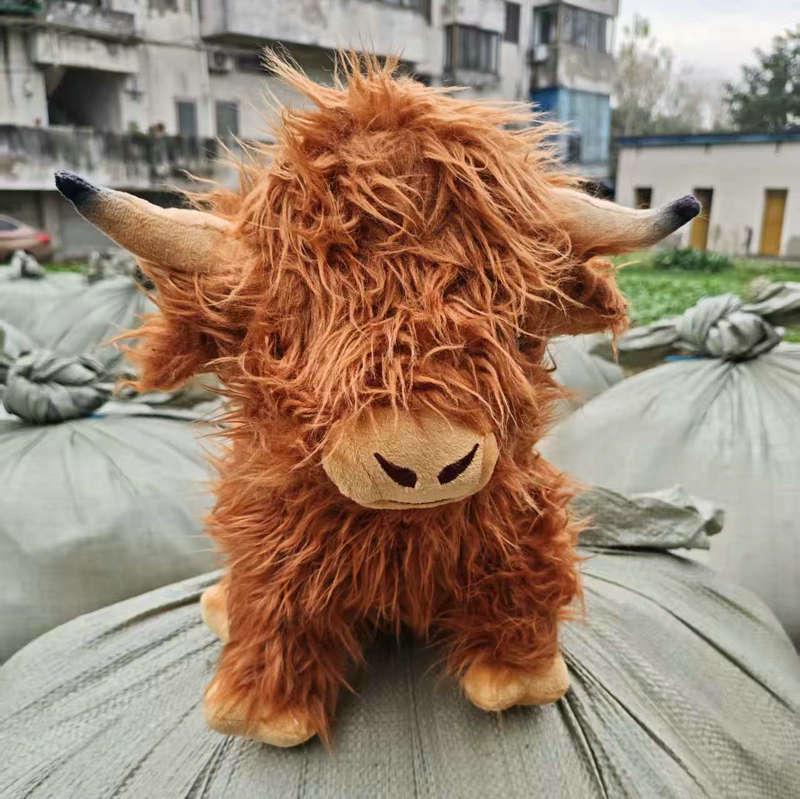 Плюшевая игрушка Шотландская высокогорная корова - Длинношерстная детская подарочная кукла