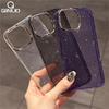 Блестящий Прозрачный Жесткий Пластиковый Чехол для For Iphone 16 15 14 13 12 11 Pro Max Plus Покрытие Рамки Объектива Ударопрочный Чехол с Подушкой Безопасности