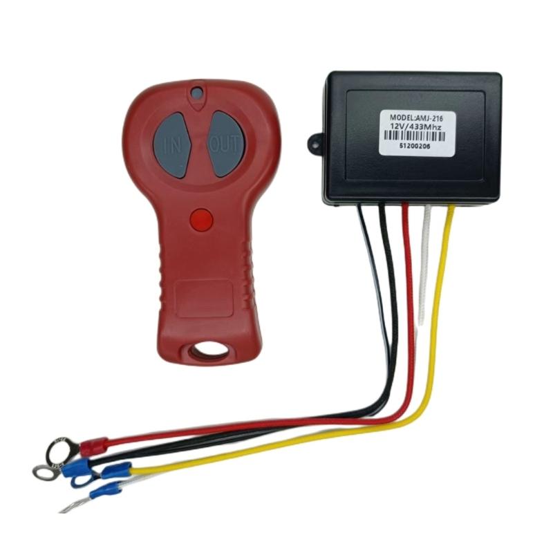 Wireless Winch Remote Control Kit Winch Control System for Truck SUV Universal 12V 315/433.92MHZ 50Ft/15M ATV Accessory