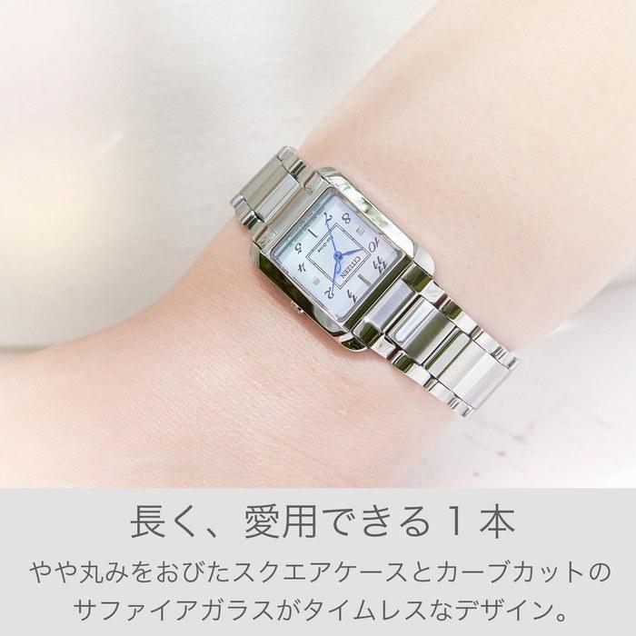 [CITIZEN] Часы CITIZEN L EW5600-87D (Женские/Эко-Драйв/Перламутр) Коллекция SQUARE Серебристо-синий