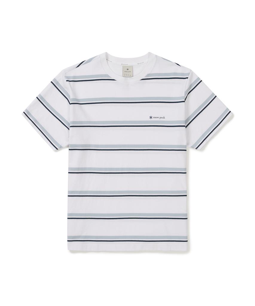 SNOWPEAK APPAREL Cotton Striped Short Sleeve T-Shirt (S25Mmfts49) Navy