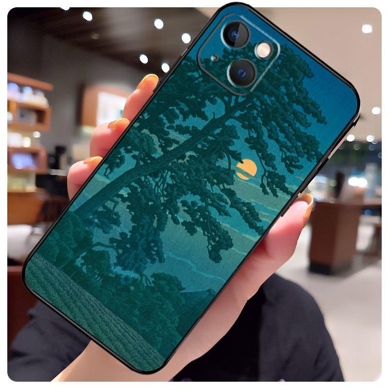 Японский чехол в стиле Укиё-э для iPhone 17 Pro Max 15 14 13 11 12 16 Pro Max mini 15 16 Plus 16e 17 Air Чехол для телефона
