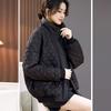 High-End European Style Plus Size Short Down Cotton Coat for Women, Autumn Winter Casual Warm Cotton-Padded Jacket