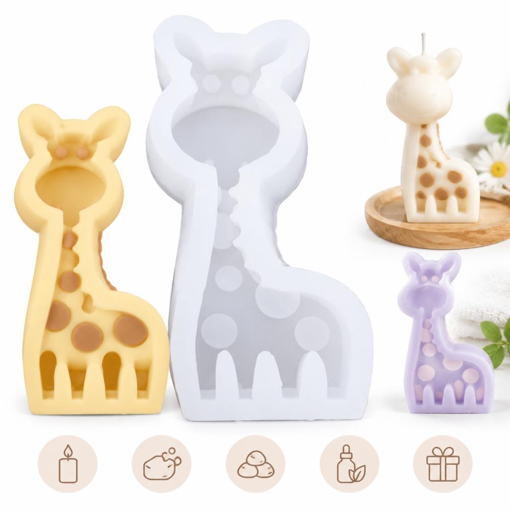2PCS 3D Giraffe Shape Silicone Mold Flexible Silicone Resin Mold Fondant Mold DIY Craft Making
