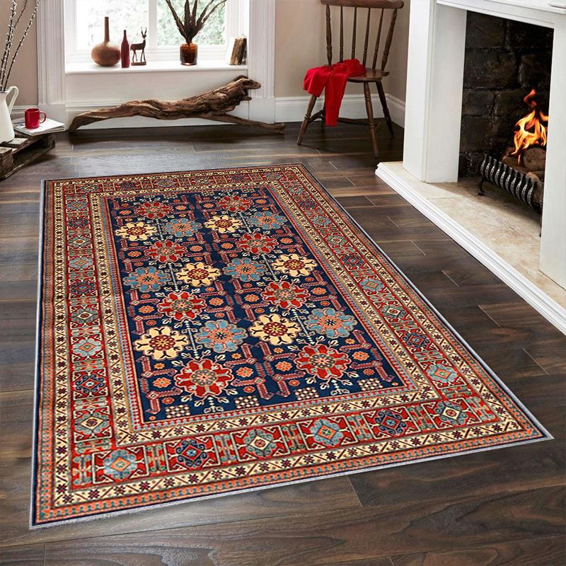 Persian Ethnic Bohemia Carpets for Living Room Bedroom Geometric Mats 120x160 Washable Non-Slip Rugs Home Decor Chair Cushions