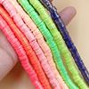 7 Colors 350PCS 1 String For Jewelry Making 6mm Spacer Beads Fashion Polymer Clay Pearlescent Powder Loose Beads DIY Handmade Necklace Bracelets