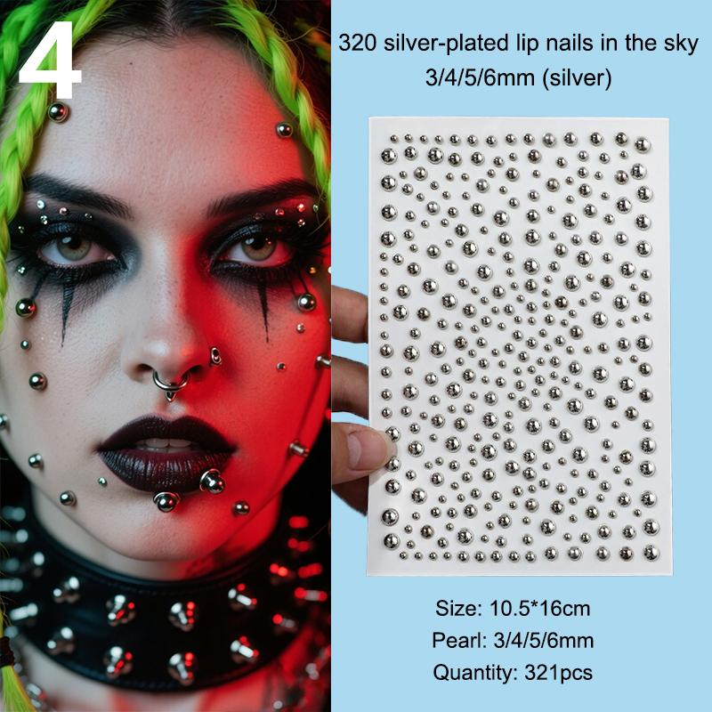 Фальшивый пирсинг брови Фальшивые лабреты для губ Серьги-гвоздики Наклейки Фальшивая серьга для носа Пирсинг лица Клей Ювелирные украшения для лица Без пирсинга Кожа