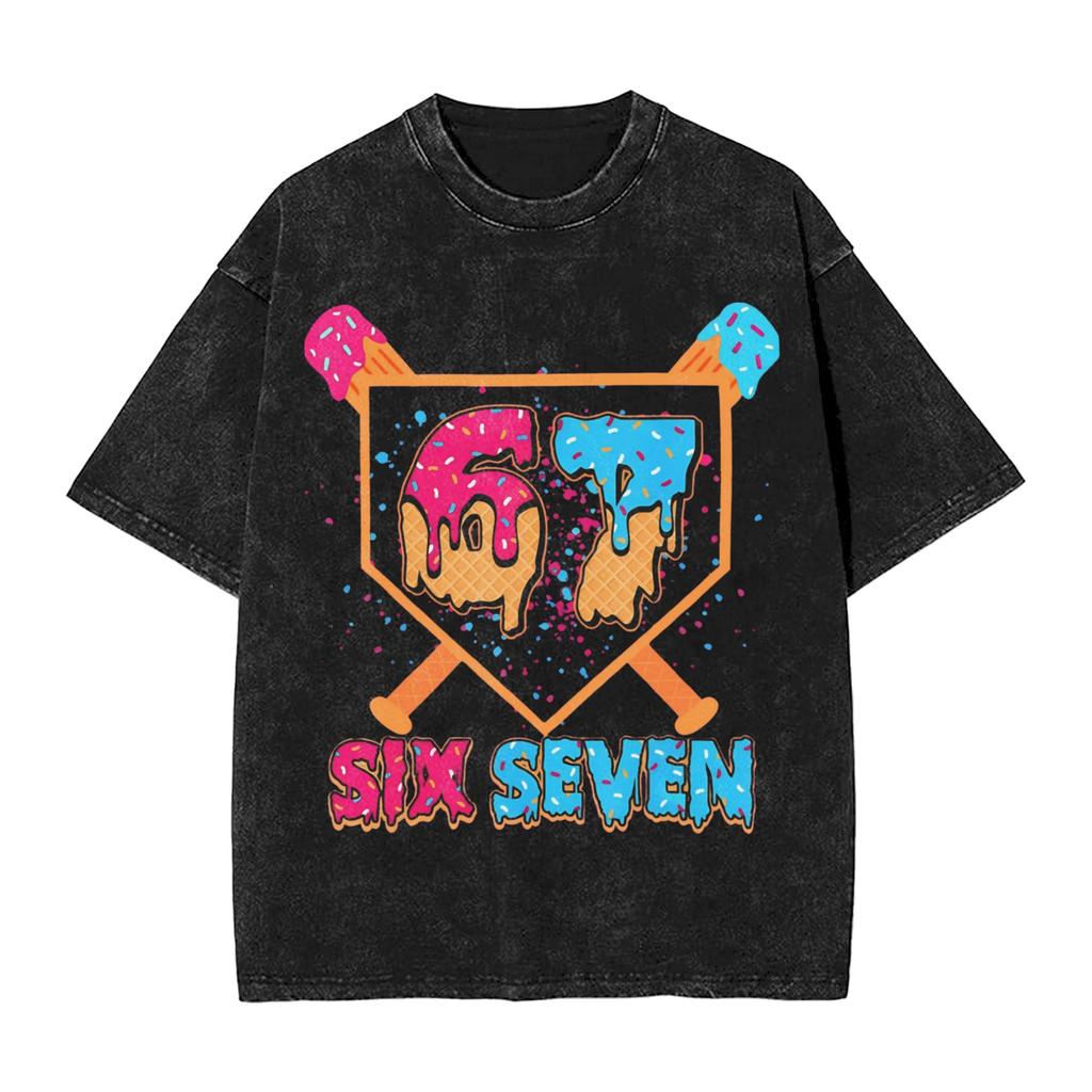 Six Seven Bruh Santa Christmas Cool Santa Claus Tshirt Cotton Tshirts Beach O Neck Fashion Tee Shirt Loose Plus Size Tops
