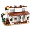 MOC Кубики Игрушки Модель Ферма Строительные блоки Крупный рогатый скот Лошадь Повозка Транспорт Огород Цветок Растение Фрукт Поле Дерево Животное