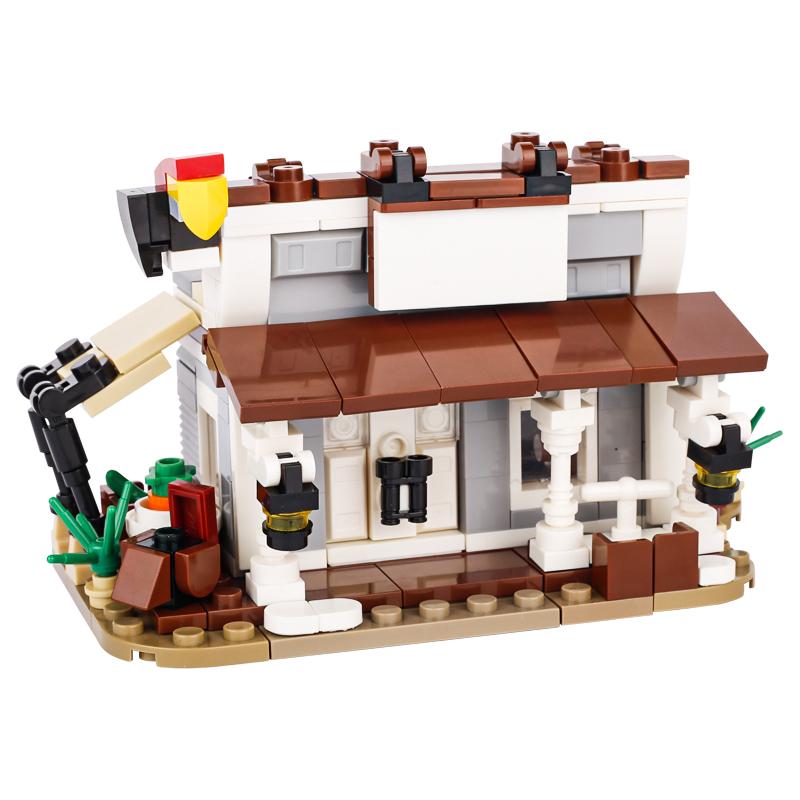 MOC Кубики Игрушки Модель Ферма Строительные блоки Крупный рогатый скот Лошадь Повозка Транспорт Огород Цветок Растение Фрукт Поле Дерево Животное