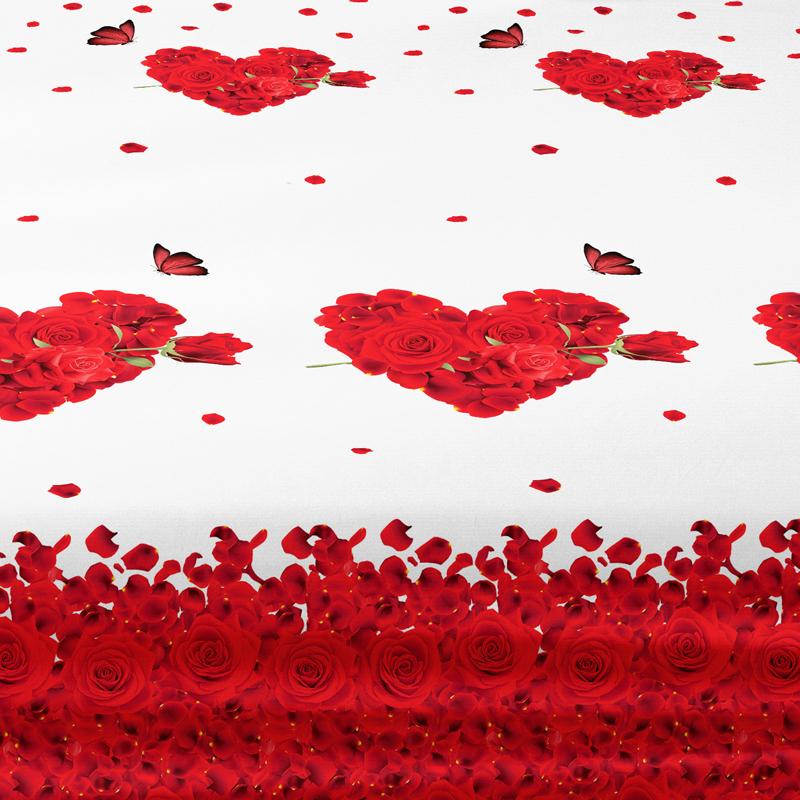 1 Матовая простыня с узором из роз и бабочек, Принт для спальни, Постельное белье (Исключая наволочки)