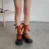 New Handmade Socks Lolita Cute Bow Cotton Mid Calf Women's Socks