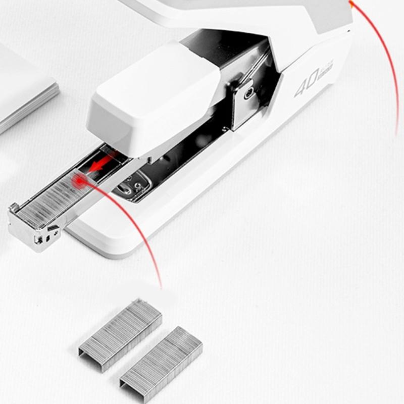 Heavy Duty Stapler 40 Sheets Capacity Labor-Saving Stapler Ergonomic Grip Slip Resistant Base Office Stapling Machine