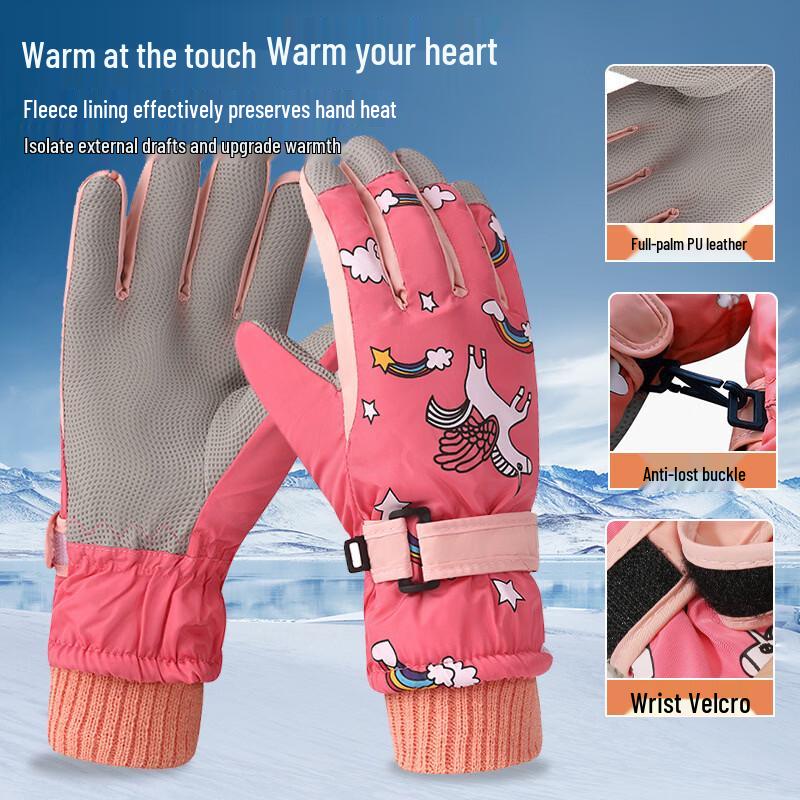 Woke Kids' Little Horse Fleece-Lined Winter Mittens