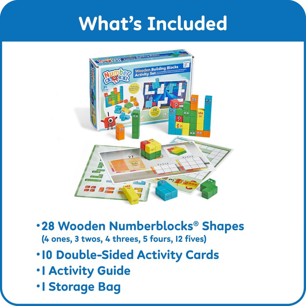 Numberblocks Wooden Block Activity Number Educational Authentic Set, Play, Toy, 96932,