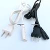 Two-Pin Power Cord with Tail Clip and Stripped Ends, 2-Core Switch AC Plug