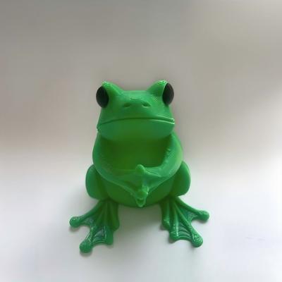 Милый Зеленый Лягушонок Настольный Органайзер 3D Печать Подставка для Ручек Новинка для Дома и Офиса Коробка для Хранения Канцелярских Принадлежностей